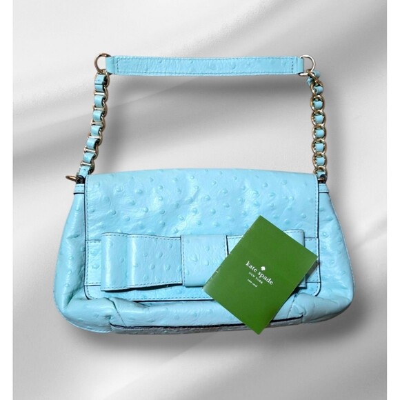 RARE COLOR! Vintage Kate Spade Joleen CHARM CITY Ostrich Crossbody Shoulder Bag - Picture 1 of 6